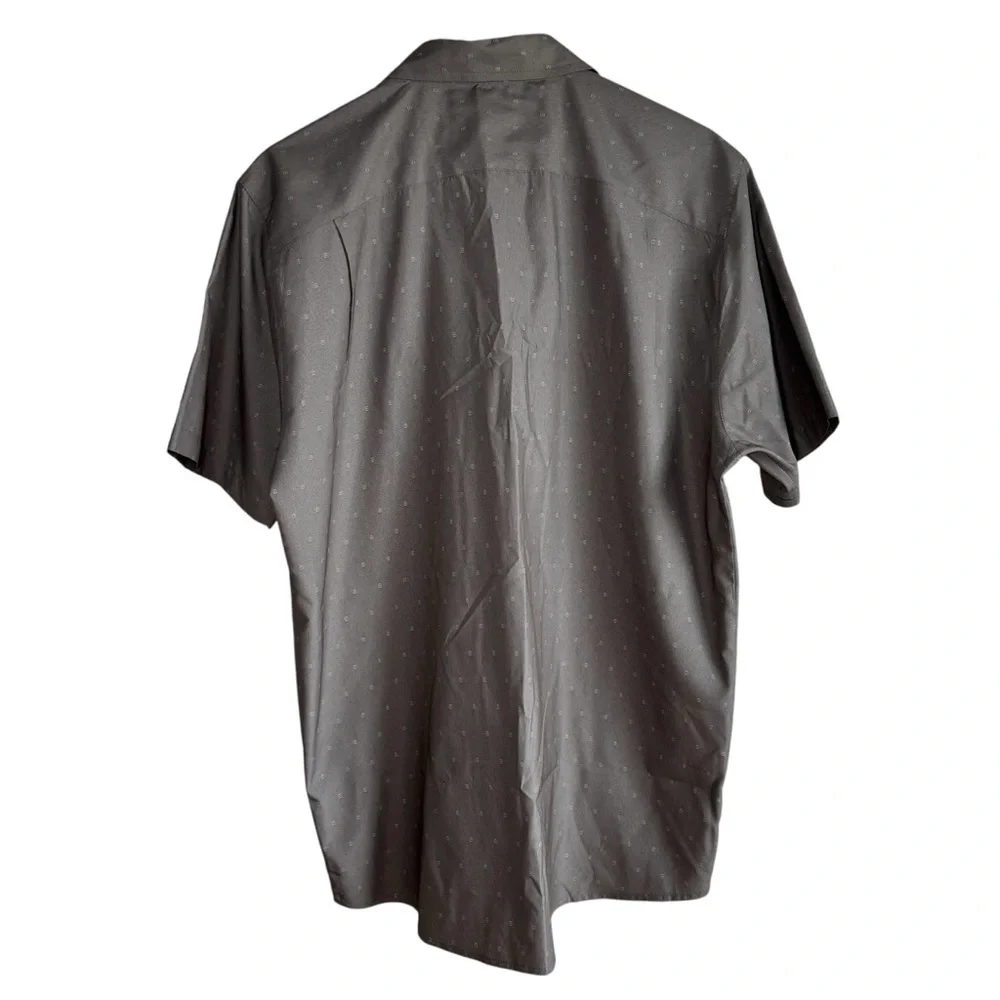 FLYLOW Shirt Men's XL Anderson Gray Button Down Short Sleeve Performance Outdoor - Picture 2 of 10